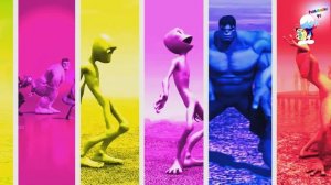 Цветной танцевальный челлендж  супер герои, персонажи Советских мультиков, Марио и Остров сокровищ