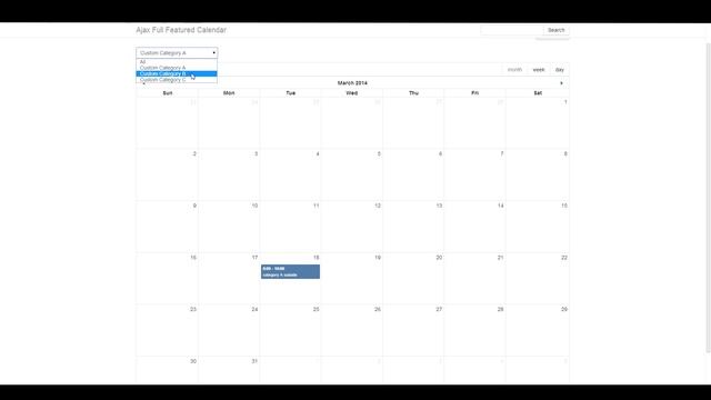 Ajax Full Featured Calendar (fullcalendar) - 15.Filtering Categories смотреть онлайн