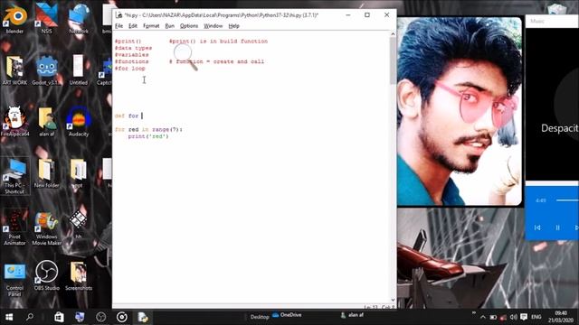 PYTHON FOR LOOP INSIDE FUNCTION TUTORIAL 10 THINKER TRONE by AF in தமிழ் смотреть онлайн