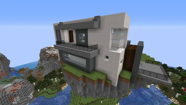 [1.16] Building a Modern House on a FLOATING Island | Minecraft Build Walkthrough смотреть онлайн