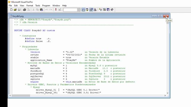 Visual Foxpro FoxyDb Instanciar Y Conexion A MySQL