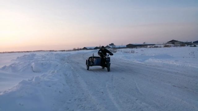 Февральские покатушки на мотоцикле Урал