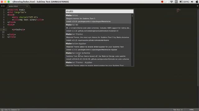 Sublime text 3. Первоначальная настройка смотреть онлайн