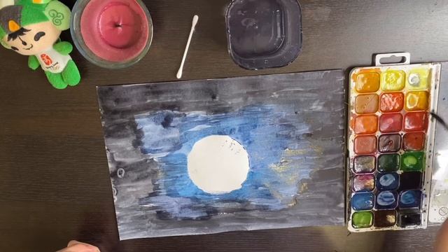 Луна в ночном небе смотреть онлайн