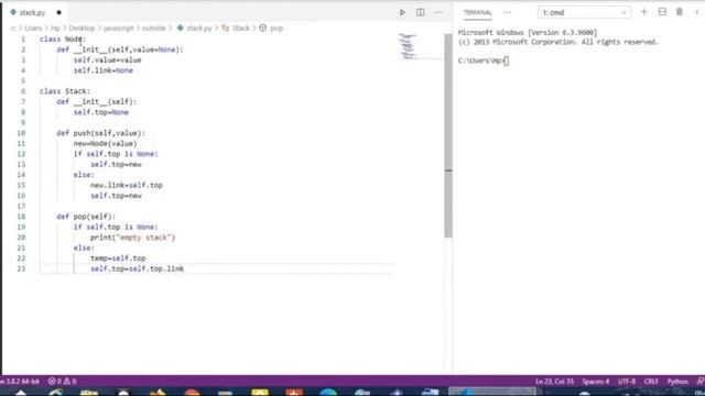 python data structure(stack ) смотреть онлайн