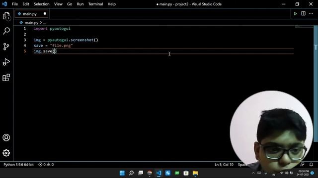 Take Screenshot Using Few lines Of Python Code | In 10 Minutes | @LearningTechie смотреть онлайн