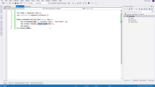 NodeJS | Create custom module | How to use custom module in node.js server | (Urdu/Hindi) Part 3 смотреть онлайн