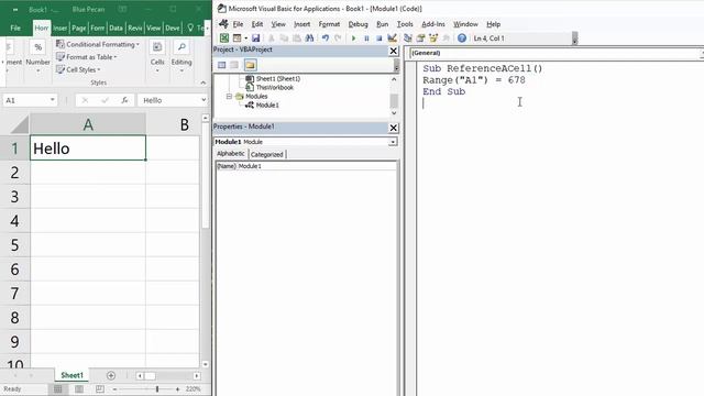 How to Reference a Cell in Excel VBA смотреть онлайн