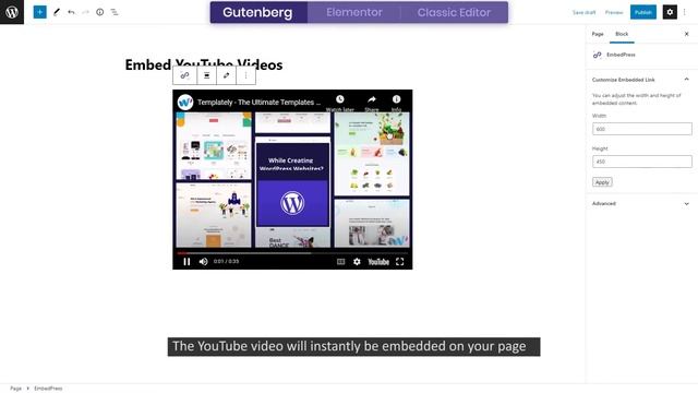 How To Embed YouTube Videos In WordPress Using EmbedPress смотреть онлайн