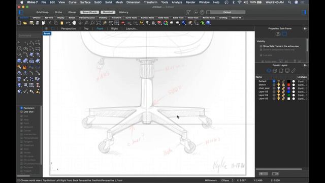 Getting Started with Rhino 7 for Mac- SubD Chair смотреть онлайн