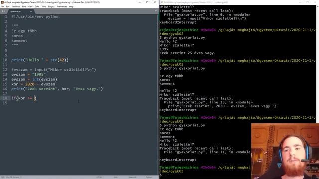 Szkriptnyelvek 2. gyakorlat смотреть онлайн