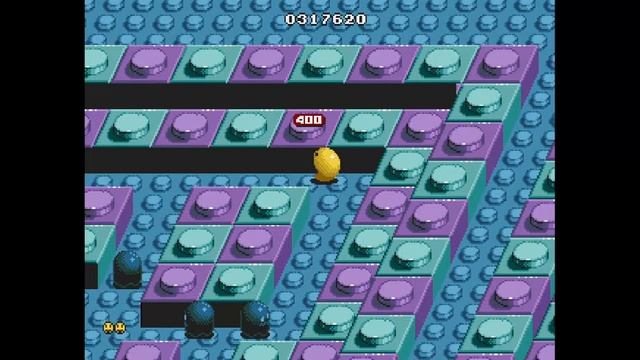Pac-Mania arcade style tiles/sprites/colors (Sega Genesis - Rom-Hack - Gameplay) смотреть онлайн