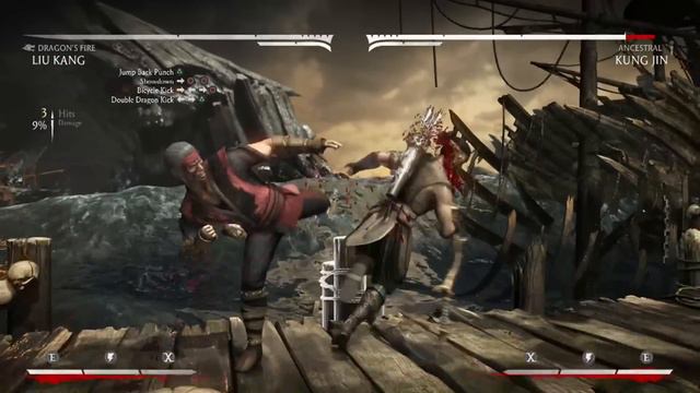 Mortal Kombat X - Combo Tutorial - Liu Kang (35% One Bar) (Dragon's Fire) смотреть онлайн