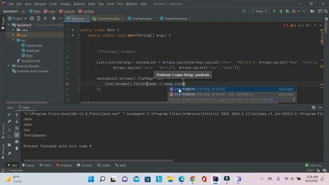 how to get the list from list of list using java stream flatmap() Java stream flatMap() example смотреть онлайн