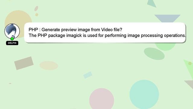 PHP : Generate preview image from Video file? смотреть онлайн