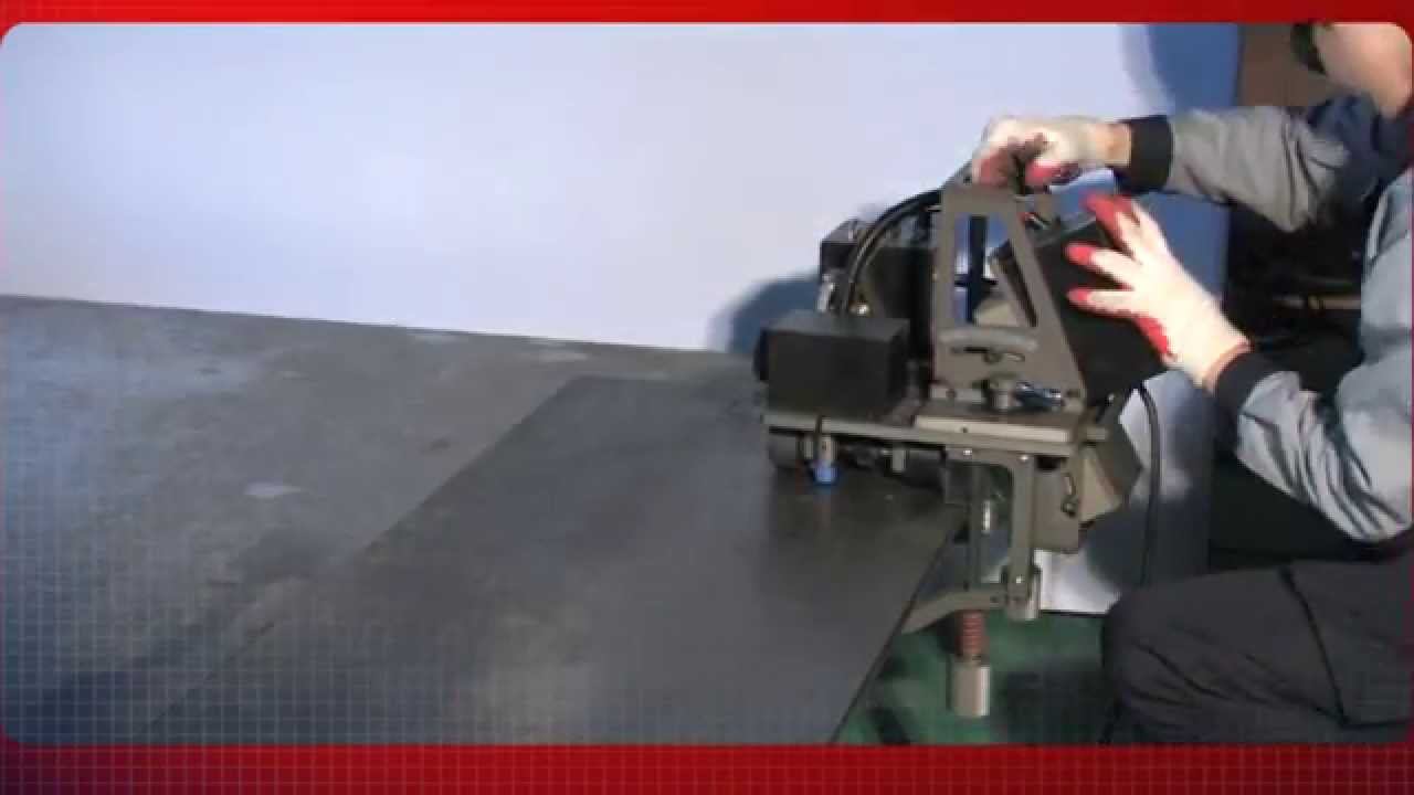 Автоматический фаскоснимать для листа. Фаска 22-45 градусов. Толщина до 30 мм