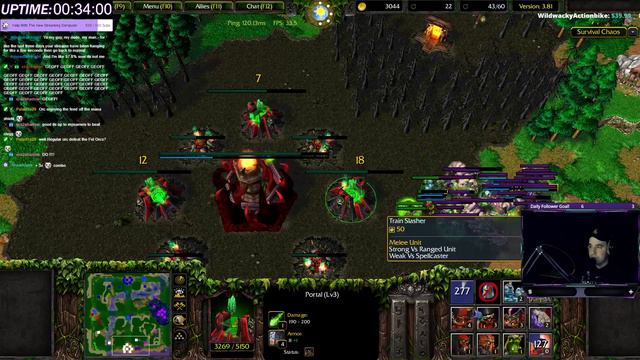 SURVIVAL CHAOS | FEL ORC EXTRA UNITS TO THE UNDEAD WE'RE OKAY WITH THAT | Warcraft 3 Reforged смотреть онлайн