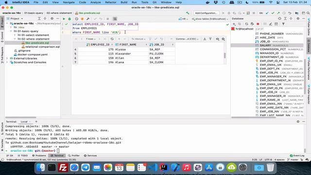 #04.b - Character Like Predicates | BELAJAR RDBMS ORACLE 18C смотреть онлайн