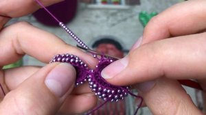 МК: Сердце крючком с бисером. Сердце из бисера