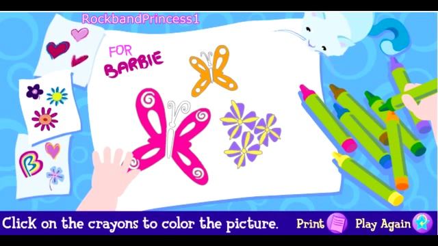 Barbie Paint Game смотреть онлайн