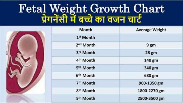 Fetal Weight Growth Chart//गर्भवती महिला के पेट में पल रहे बच्चे का वजन कितना होना चाहिए смотреть онлайн
