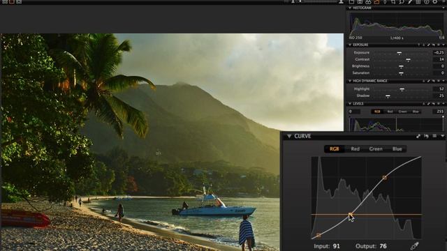 Обработка фотографии в Capture One Pro 7 с использованием Curve (Кривая) смотреть онлайн