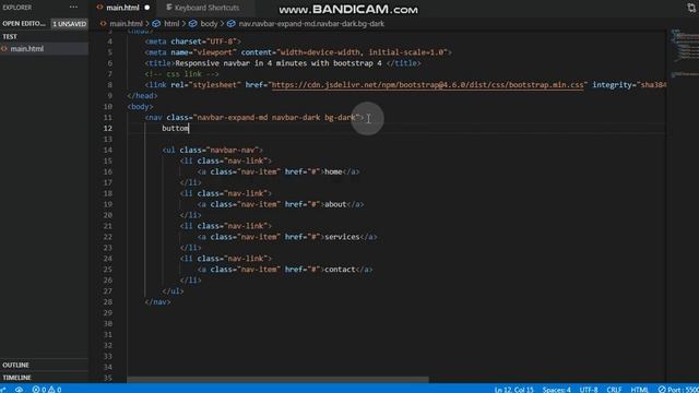 responsive navbar in 4 minutes with bootstrap смотреть онлайн