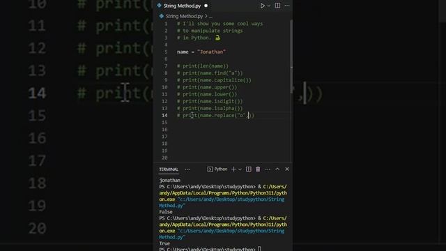 replace() string method in python #programming #coding #python смотреть онлайн