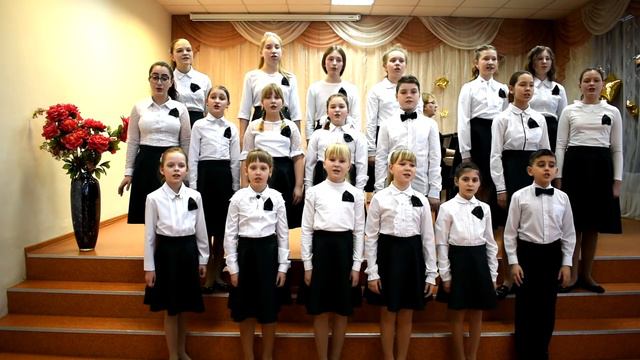 средний хор Вдохновение ,,Если в небе солнце светит" смотреть онлайн