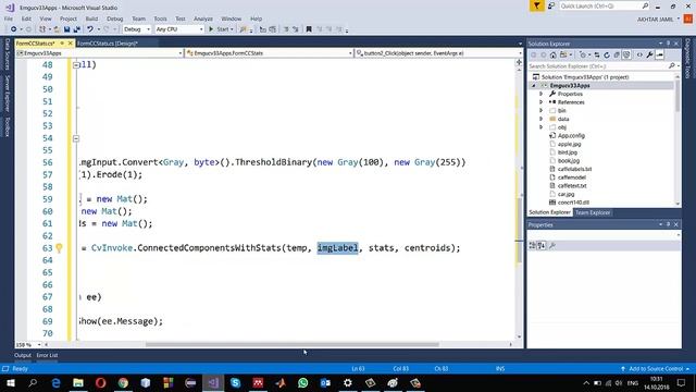 Emgucv # 32: Connected Component Labeling with Statistics смотреть онлайн