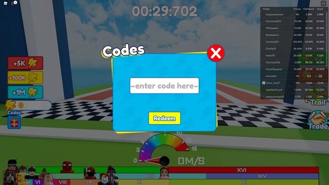 *NEW* ALL WORKING CODES FOR SPEED RACE CLICKER 2022! ROBLOX SPEED RACE CLICKER CODES смотреть онлайн