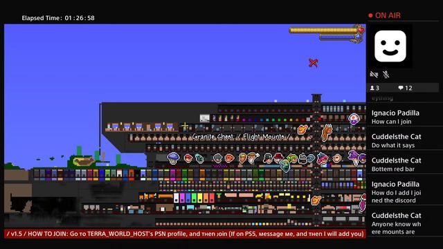 (LIVE) / PS4 / Ultimate All Items World 1.4.4 / 24/7 / SERVER 1 / Terraria / смотреть онлайн
