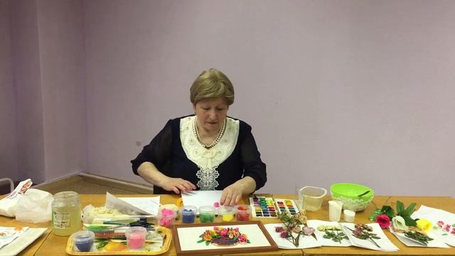 Лепка из теста Поделка Букет из роз смотреть онлайн