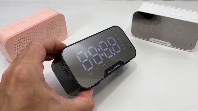 Портативная Bluetooth колонка/ радио/настольные часы/колонка с часами/ микро SD, термометр, зеркало смотреть онлайн