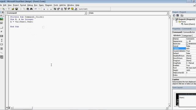 ADDITION OF TWO NUMBERS IN VISUAL BASIC 6.0 смотреть онлайн