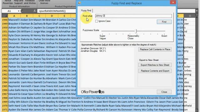 Fuzzy Search and Replace in Excel Demo смотреть онлайн