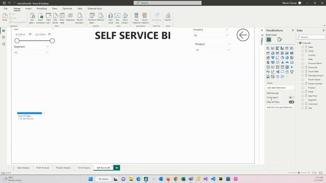 4 Power BI Tutorial: Complete the rest of the Visuals || Create Final Dashboard (4 of 4) смотреть онлайн