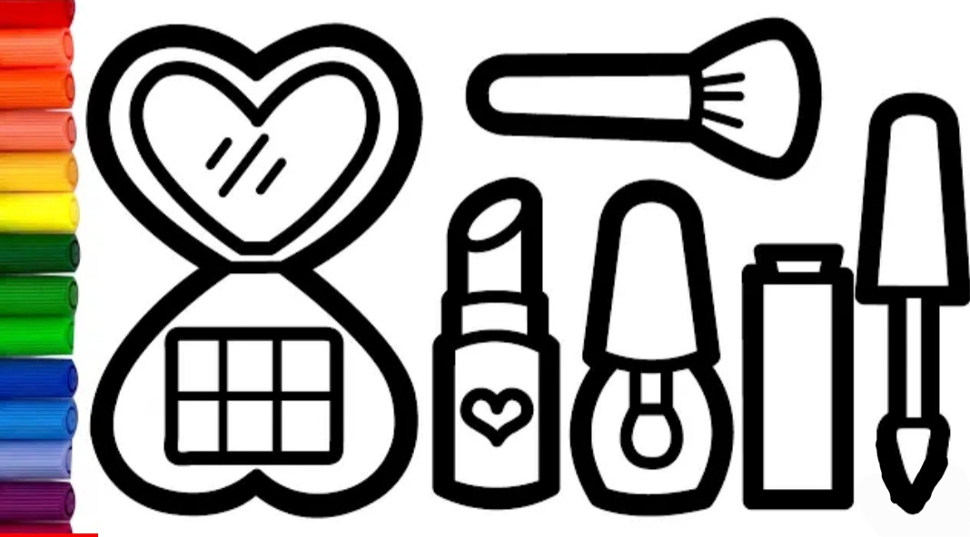 Как нарисовать набор косметики для принцесс | How To Draw Princess Make Up | Bolalar Uchun Kosmetika