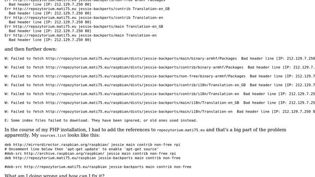 Raspberry Pi: Unable to run PHP on Raspbian Jessie смотреть онлайн