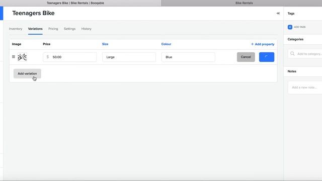 How to create product variations in Booqable смотреть онлайн