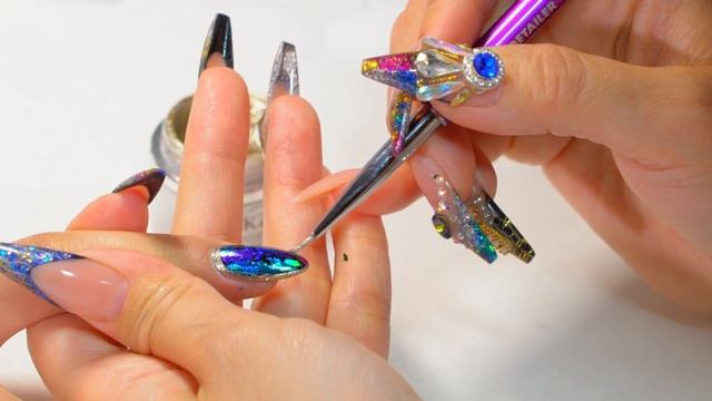 How to transfer Foil On Gel Nails смотреть онлайн