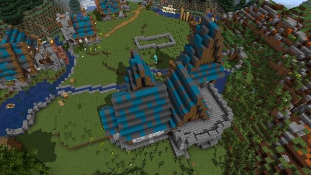 Как построить ДЕРЕВНЮ с НУЛЯ!? Главный дом и загон для животных. смотреть онлайн