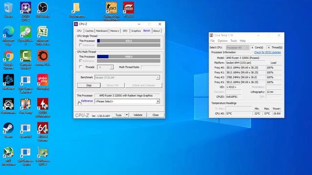 CPU-Z Ryzen 3 3200G Benchmark