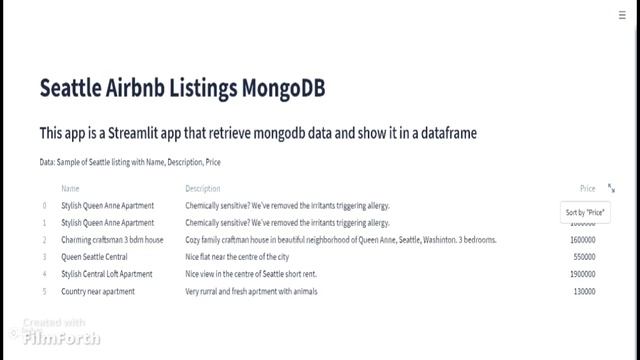 Simple Streamlit app with a MongoDB database смотреть онлайн