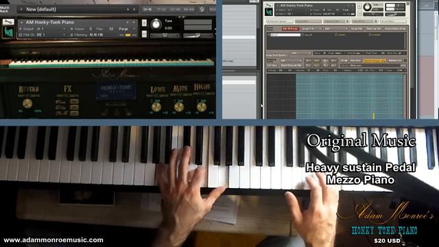 Honky Tonk Upright Piano Sample Library Midi Instrument For Kontakt VST AU - Adam Monroe - Demo смотреть онлайн