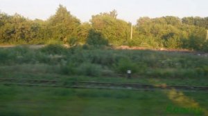 Из окна поезда. Поездка на поезде.  Релакс.