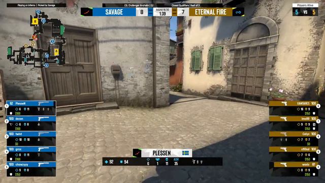 Savage Vs Eternal Fire – Map 1 Inferno - ESL Challenger Anaheim 2022: European Qualifier