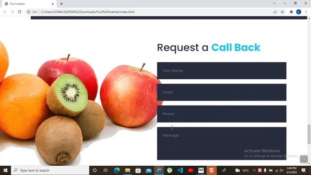 How to Make a Fruit market website html css Bootstrap | Source code смотреть онлайн