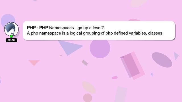 PHP : PHP Namespaces - go up a level? смотреть онлайн