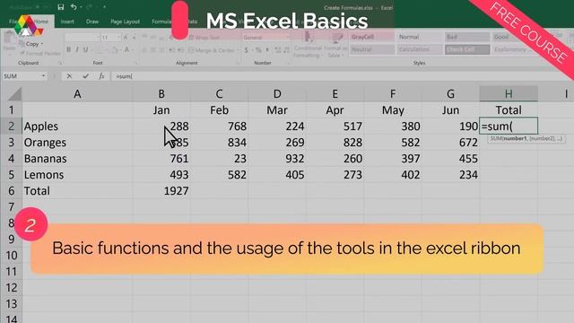 MS Excel 2013 Basics - Free Online Course with Certificate смотреть онлайн